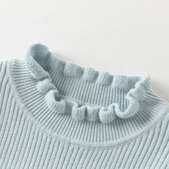 Dave&Bella Toddler Girls Winter Elegant Ice Blue Turtle A-line Mesh Princess Dresses