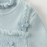 Dave&Bella Toddler Girls Elegant Ice Blue Turtle A-line Mesh Princess Dresses