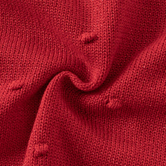 Dave&Bella Toddler Girls Elegant Red Long Sleeve A-line Soft Princess Dress