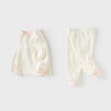 Dave&Bella Toddler Girls/Boys White/Grey Antibacterial Anti-mite Pajamas