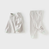 Dave&Bella Toddler Girls/Boys White/Grey Antibacterial Anti-mite Pajamas