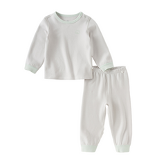 Dave&Bella Toddler Girls/Boys Autumn White/Grey Antibacterial Anti-mite Pajama Set