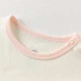 Dave&Bella Toddler Girls/Boys White/Grey Antibacterial Anti-mite Pajamas