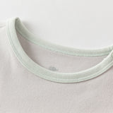 Dave&Bella Toddler Girls/Boys White/Grey Antibacterial Anti-mite Pajamas