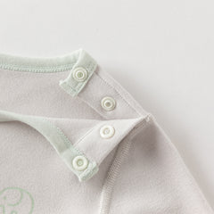 Dave&Bella Toddler Girls/Boys Autumn White/Grey Antibacterial Anti-mite Pajama Set