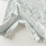 Dave&Bella Baby Girls/Boys Light Purple/Green Cute Animals Print Fleece Cozy Rompers