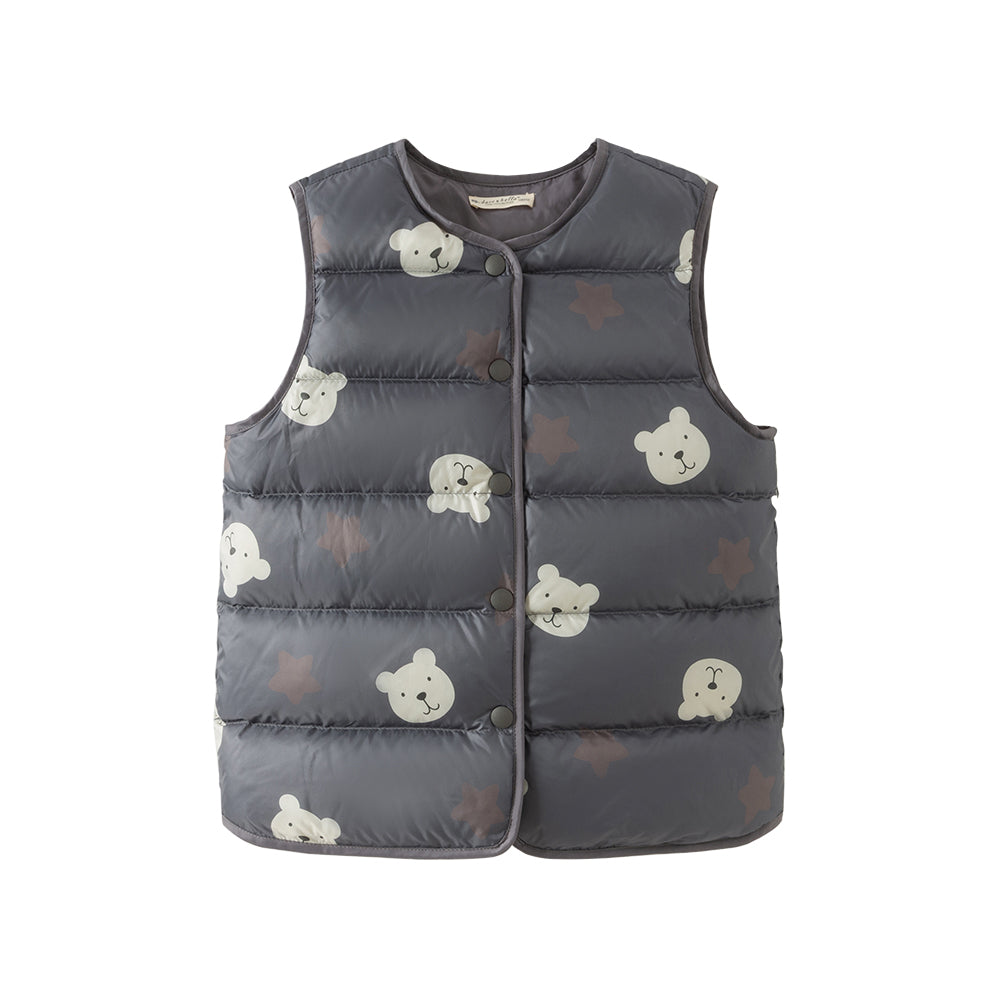 Dave&Bella Toddler Girls/Boys Multipe Colors Cute Print Warm Soft Down Vests
