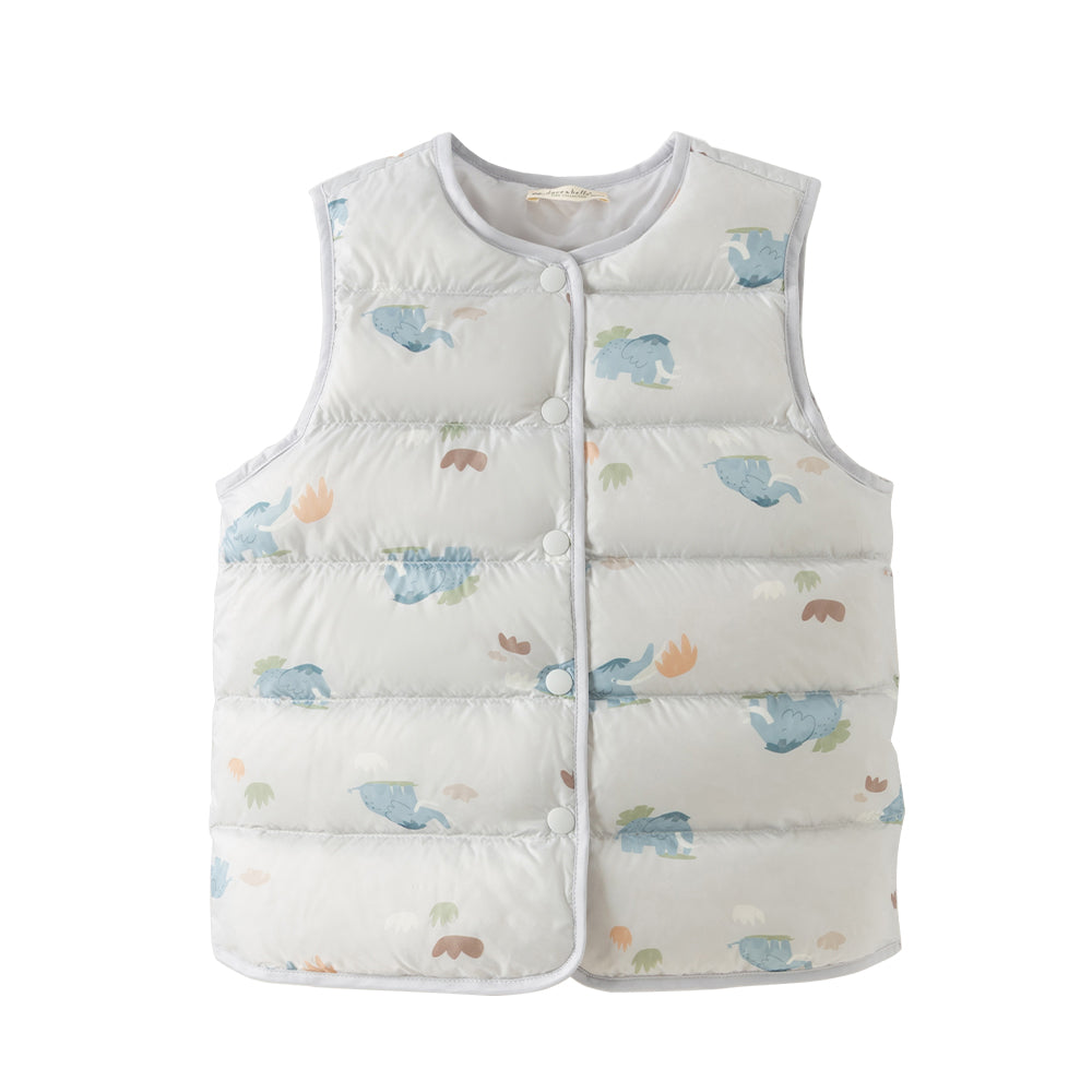 Dave&Bella Toddler Girls/Boys Multipe Colors Cute Print Warm Soft Down Vests