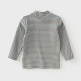 Dave&Bella Toddler Boys Blue/Green Striped Versatile T-shirts Tops