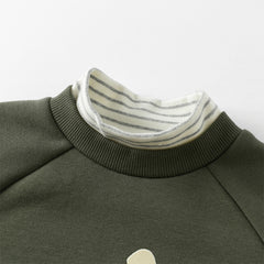 Dave&Bella Toddler Girls/Boys Winter Cute Print Turtle Neck Casual Sweatshirts Tops