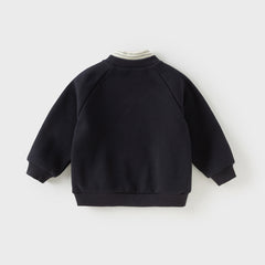 Dave&Bella Toddler Girls/Boys Winter Cute Print Turtle Neck Casual Sweatshirts Tops