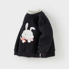 Dave&Bella Toddler Girls/Boys Winter Cute Print Turtle Neck Casual Sweatshirts Tops