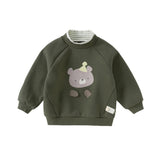 Dave&Bella Toddler Girls/Boys Cute Print Turtle Neck Casual Sweatshirts Tops