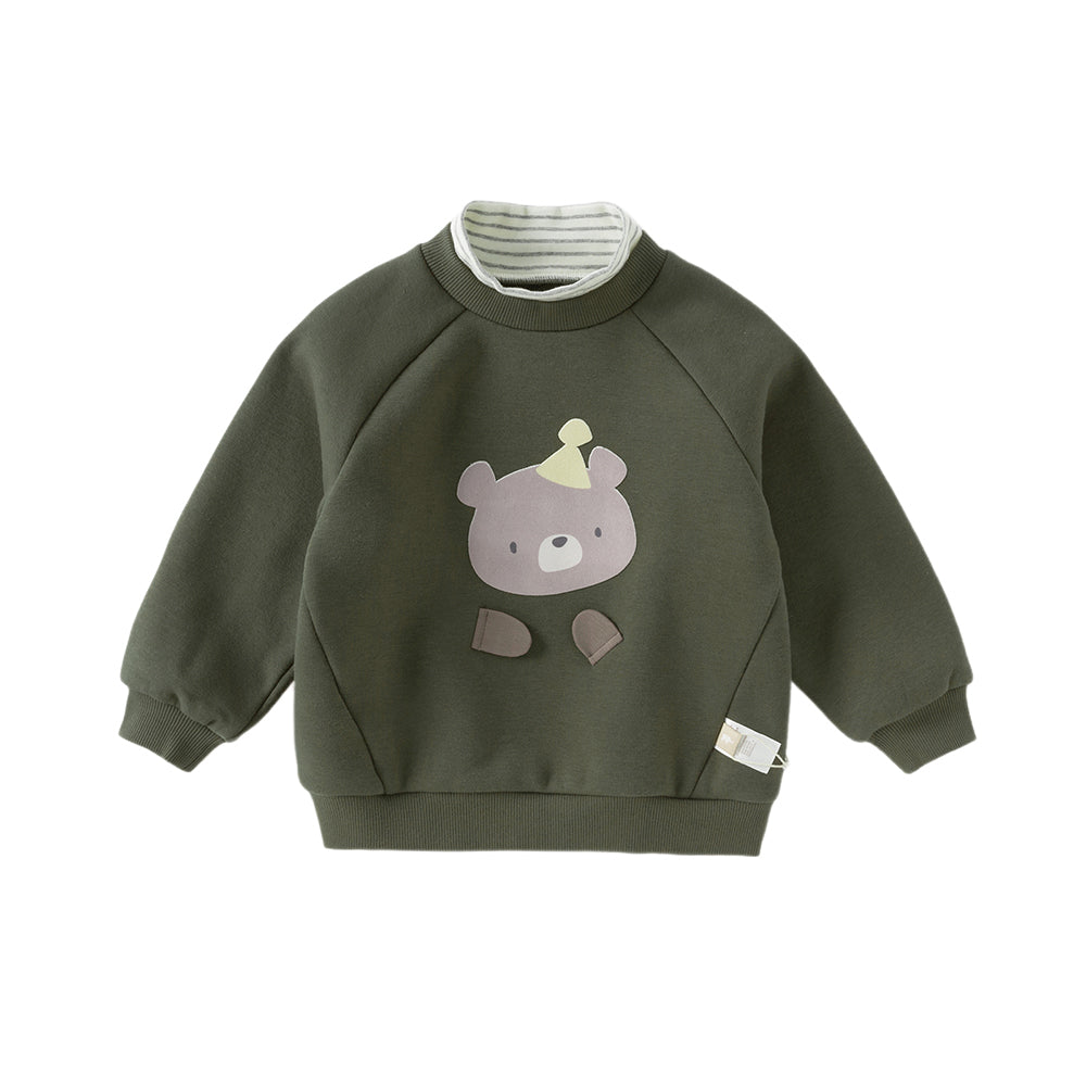 Dave&Bella Toddler Girls/Boys Winter Cute Print Turtle Neck Casual Sweatshirts Tops