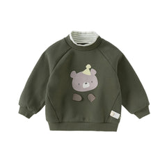 Dave&Bella Toddler Girls/Boys Winter Cute Print Turtle Neck Casual Sweatshirts Tops