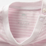 Dave&Bella Toddler Girls Cotton Striped Round Collar Pajamas