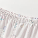 Dave&Bella Toddler Girls Cotton Striped Round Collar Pajamas