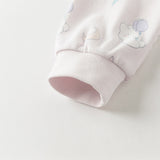 Dave&Bella Toddler Girls Cotton Striped Round Collar Pajamas
