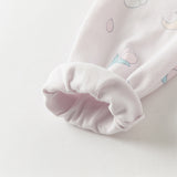 Dave&Bella Toddler Girls Cotton Striped Round Collar Pajamas