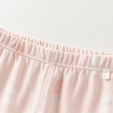 Dave&Bella Toddler Girls Cotton Striped Round Collar Pajamas