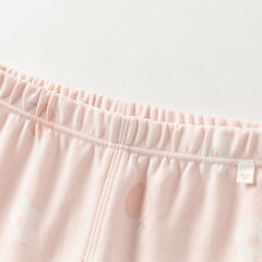 Dave&Bella Toddler Girls Autumn Cotton Striped Round Pajamas Pants Set