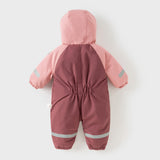 Dave&Bella Baby Girls/Boys Outdoor Windproof Plush-lined Padded Hooded Cozy Rompers