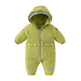 Dave&Bella Baby Girls/Boys Winter Rose/Green Windproof Hooded Down Rompers