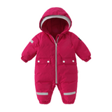 Dave&Bella Baby Girls/Boys Winter Rose/Green Windproof Hooded Down Rompers