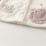 Dave&Bella Toddler Girls Beige Indoor Cozy Plush Pajamas