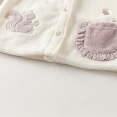 Dave&Bella Toddler Girls Winter Beige Indoor Cozy Plush Pajamas Set