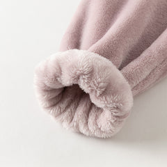 Dave&Bella Toddler Girls Winter Beige Indoor Cozy Plush Pajamas Set