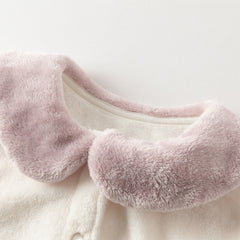 Dave&Bella Toddler Girls Winter Beige Indoor Cozy Plush Pajamas Set