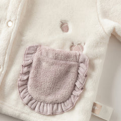 Dave&Bella Toddler Girls Winter Beige Indoor Cozy Plush Pajamas Set