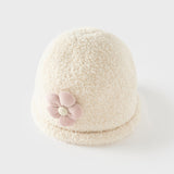Dave&Bella Girls Knit Chenille Beige Pullover Casual Bucket Hat