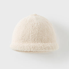 Dave&Bella Girls Autumn/Winter Knit Chenille Beige Pullover Casual Bucket Hat