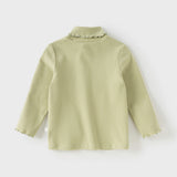 Dave&Bella Girls Toddler Pink/Green Cotton T-shirts Tops