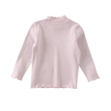 Dave&Bella Kids Girls Elegant Beige/Light Purple T-shirts Tops