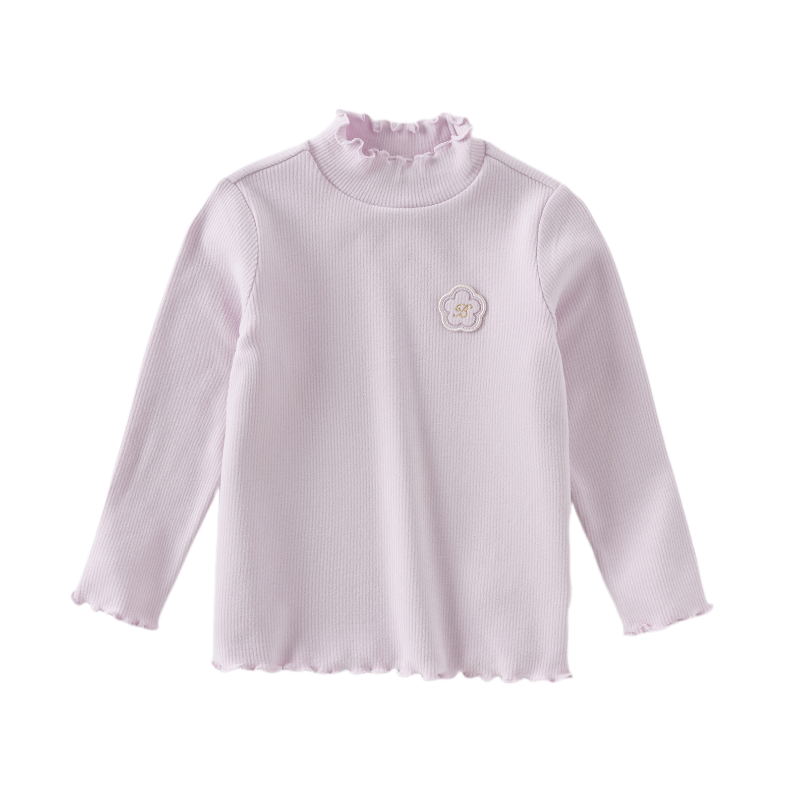 Dave&Bella Kids Girls Elegant Beige/Light Purple T-shirts Tops