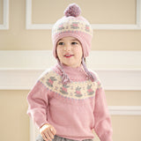 Dave&Bella Toddler Girls Sweet Pink Versatile Warm Ear-protected Hats