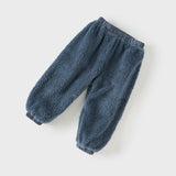 Dave&Bella Kids Boys Grey Blue Waterproof Plush-lined Outwear Cargo Pants