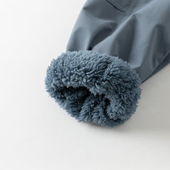 Dave&Bella Kids Boys Winter Grey Blue Waterproof Plush-lined Outwear Cargo Pants
