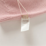 Dave&Bella Kids Girls Sweet Pink Round Collar Long-sleeved Pullover Soft Sweaters Tops