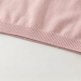 Dave&Bella Kids Girls Sweet Pink Round Collar Long-sleeved Pullover Soft Sweaters Tops