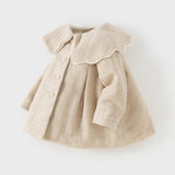 Dave&Bella Toddler Girls Adorable Apricot Long-sleeved Outwear Cozy Padded Coats