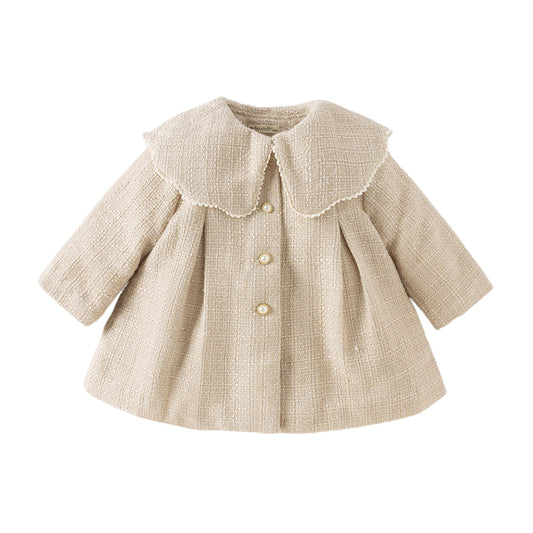 Dave&Bella Toddler Girls Adorable Apricot Long-sleeved Outwear Cozy Padded Coats