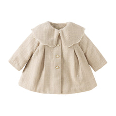 Dave&Bella Toddler Girls Adorable Apricot Long-sleeved Outwear Cozy Padded Coats