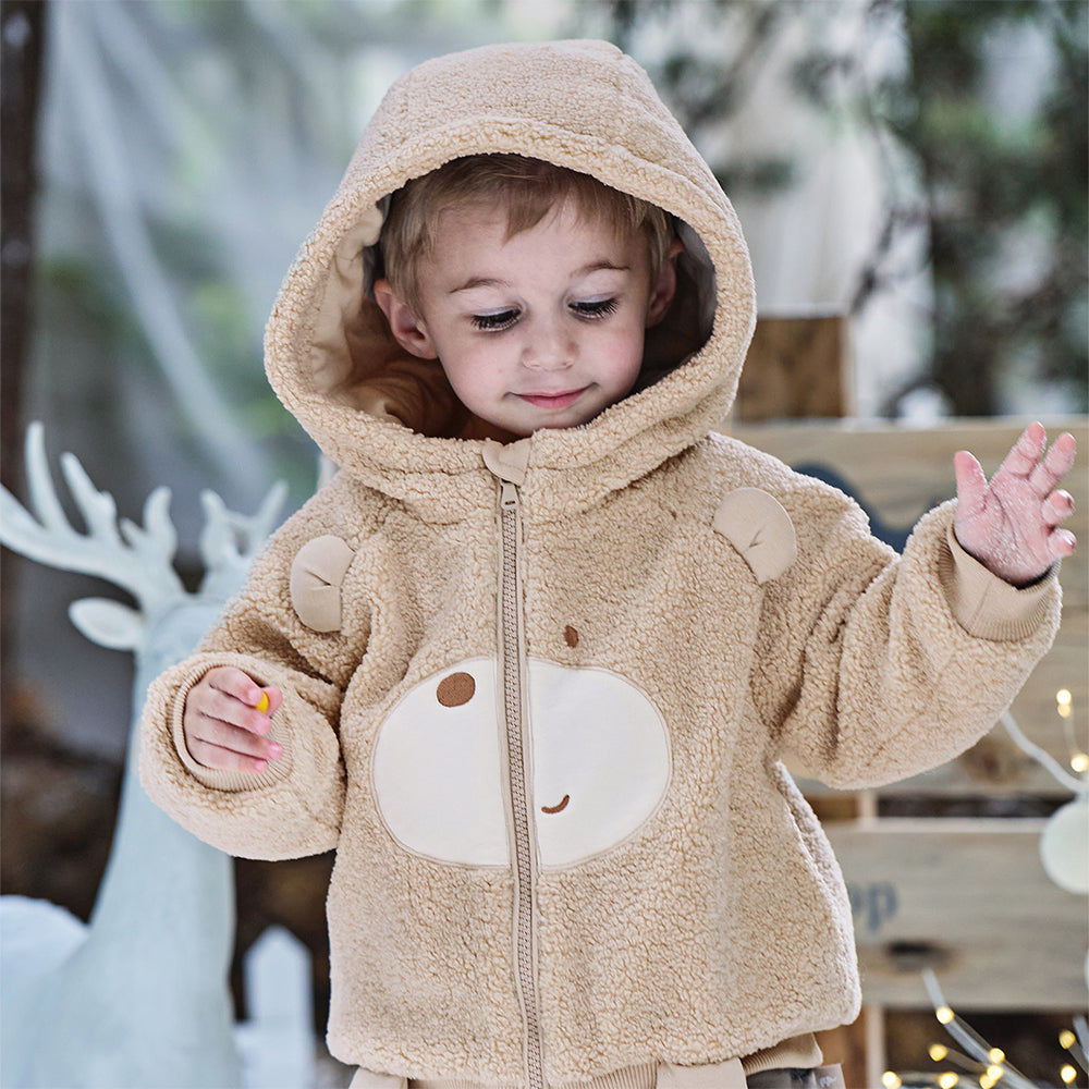 Dave&Bella Toddler Girls/Boys Cute Animal-style Outwear Hooded Plush Padded Coat