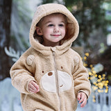 Dave&Bella Toddler Girls/Boys Cute Animal-style Outwear Hooded Plush Padded Coat
