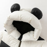 Dave&Bella Kids Boys Winter Cute Panda-shaped Outwear Hooded Mid-length Down Coats
