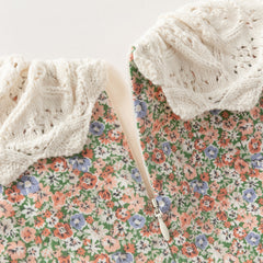 Dave&Bella Toddler Girls Adorable Floral-print Warm Plush-lined  Princess Dress